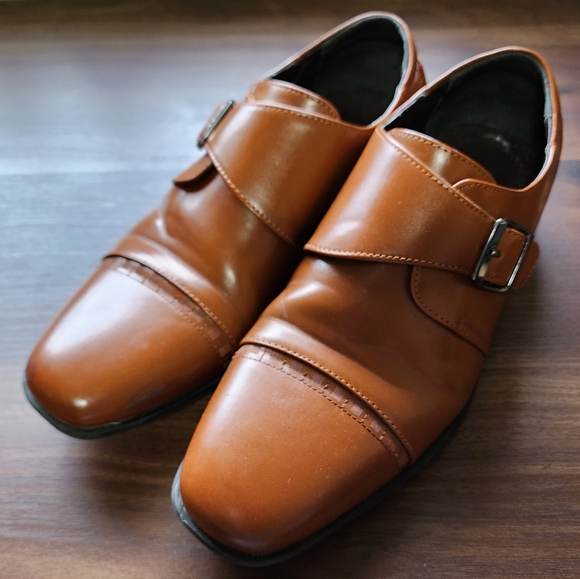 Stacy Adams Other - Stacy Adams Brown Dress Shoes with Velcro Strap